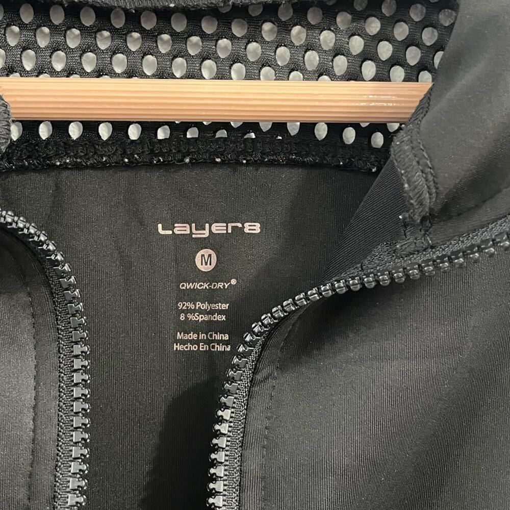 Layer 8 Womens Black‎ Full Zip Active Jacket Medium - Picture 3 of 8